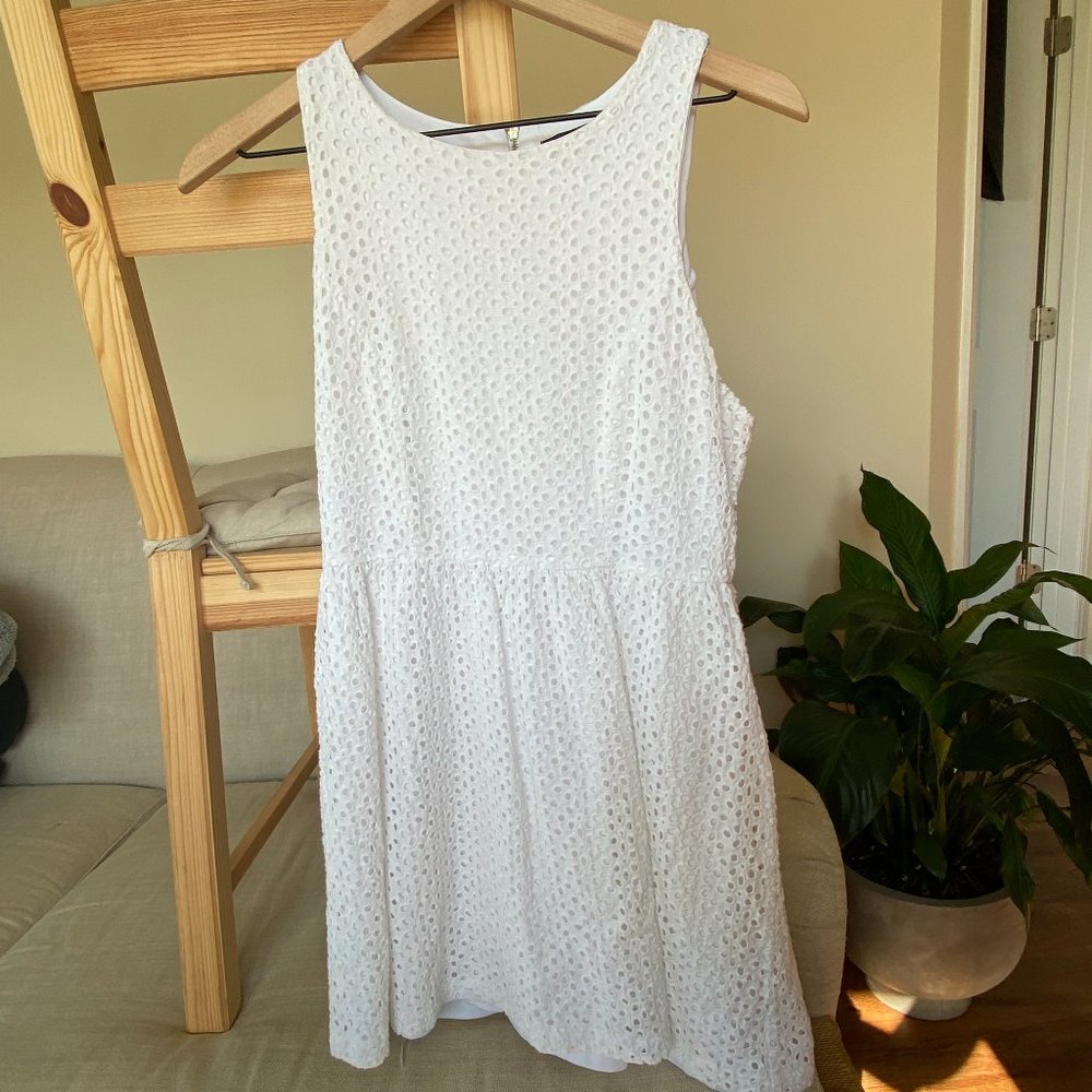 Darling White Sundress Dotted Medium (One Clothing)